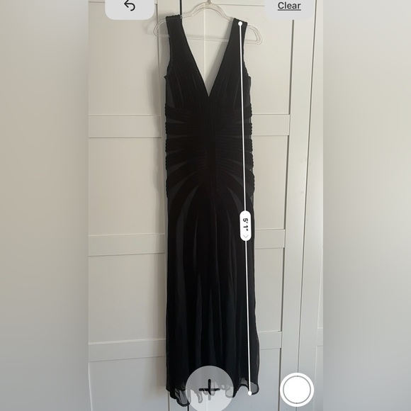 Vintage Tadashi Velvet Gown in Black Size Medium Black Tie Evening Gown Wedding - Picture 3 of 7